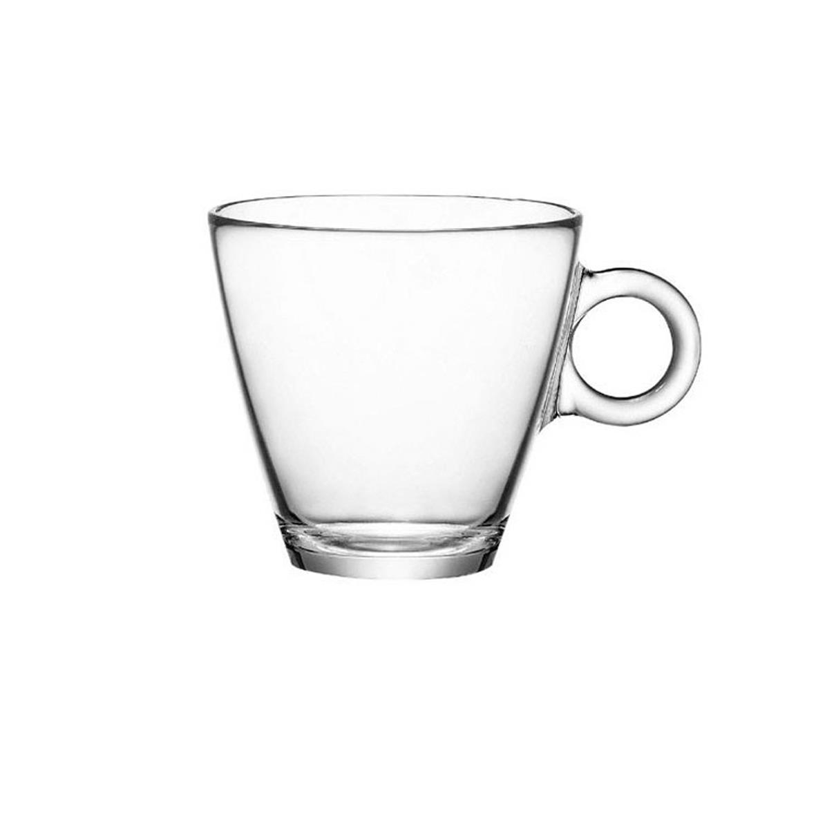 Glazen cappuccinokop, geschikt voor gravure, Easy Bar cappuccinokop 23 cl in transparant